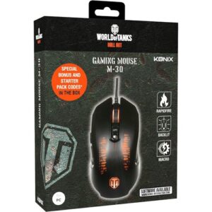 Konix World of Tanks Souris filaire Shooter M-30 gaming - 8 boutons - 200 DPI