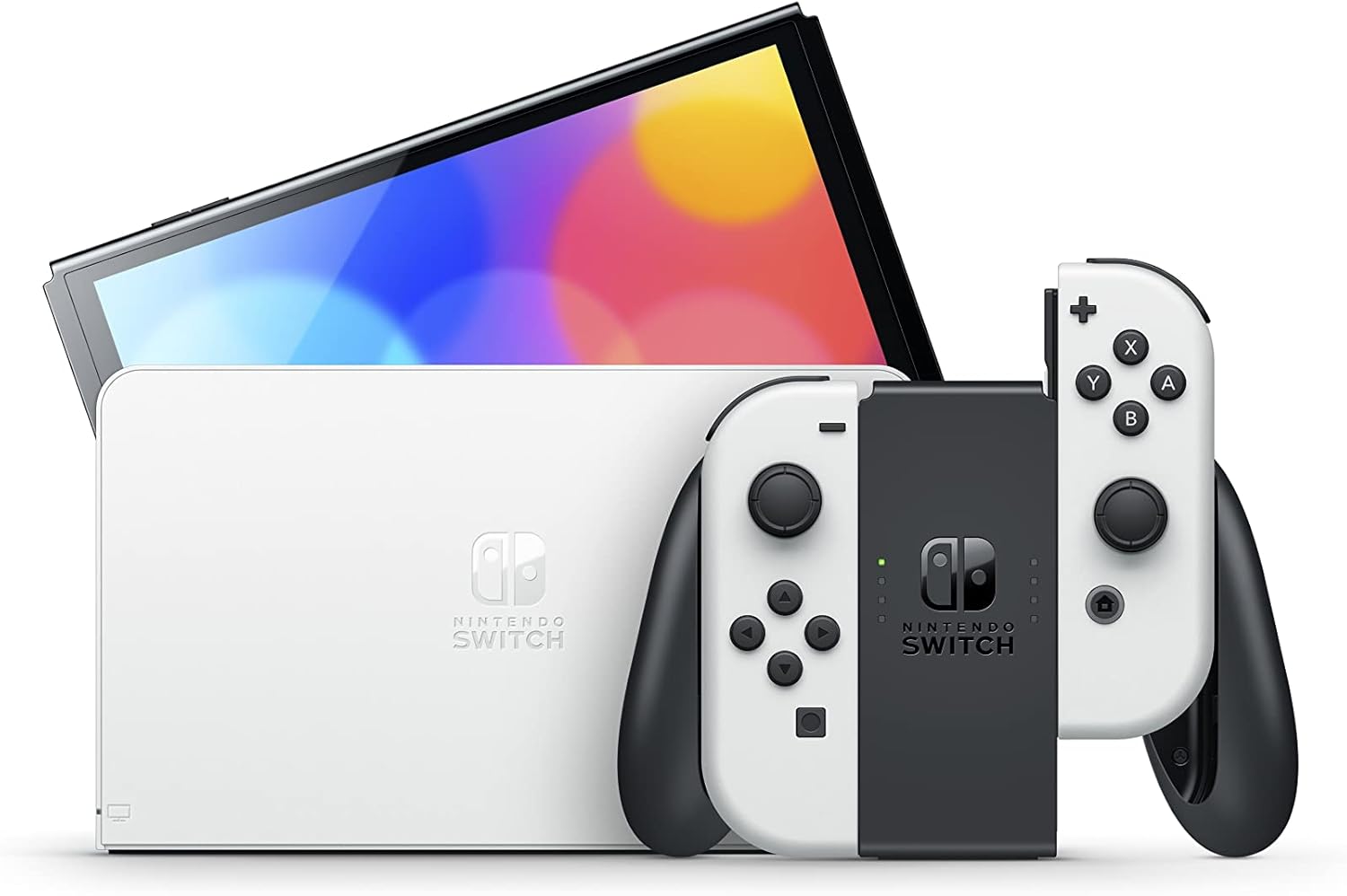 Nintendo Switch Modèle OLED Blanc-flache avec puce+micro sd 128gb+jeux – Image 6