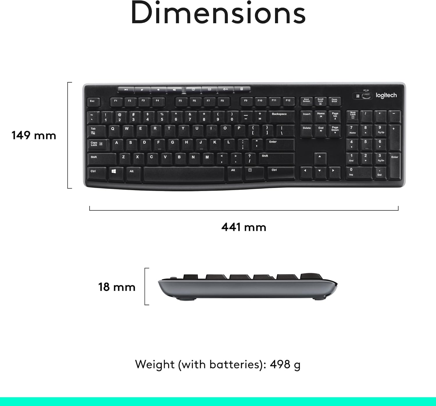Ensemble clavier et souris sans fil Logitech MK270 – Image 4