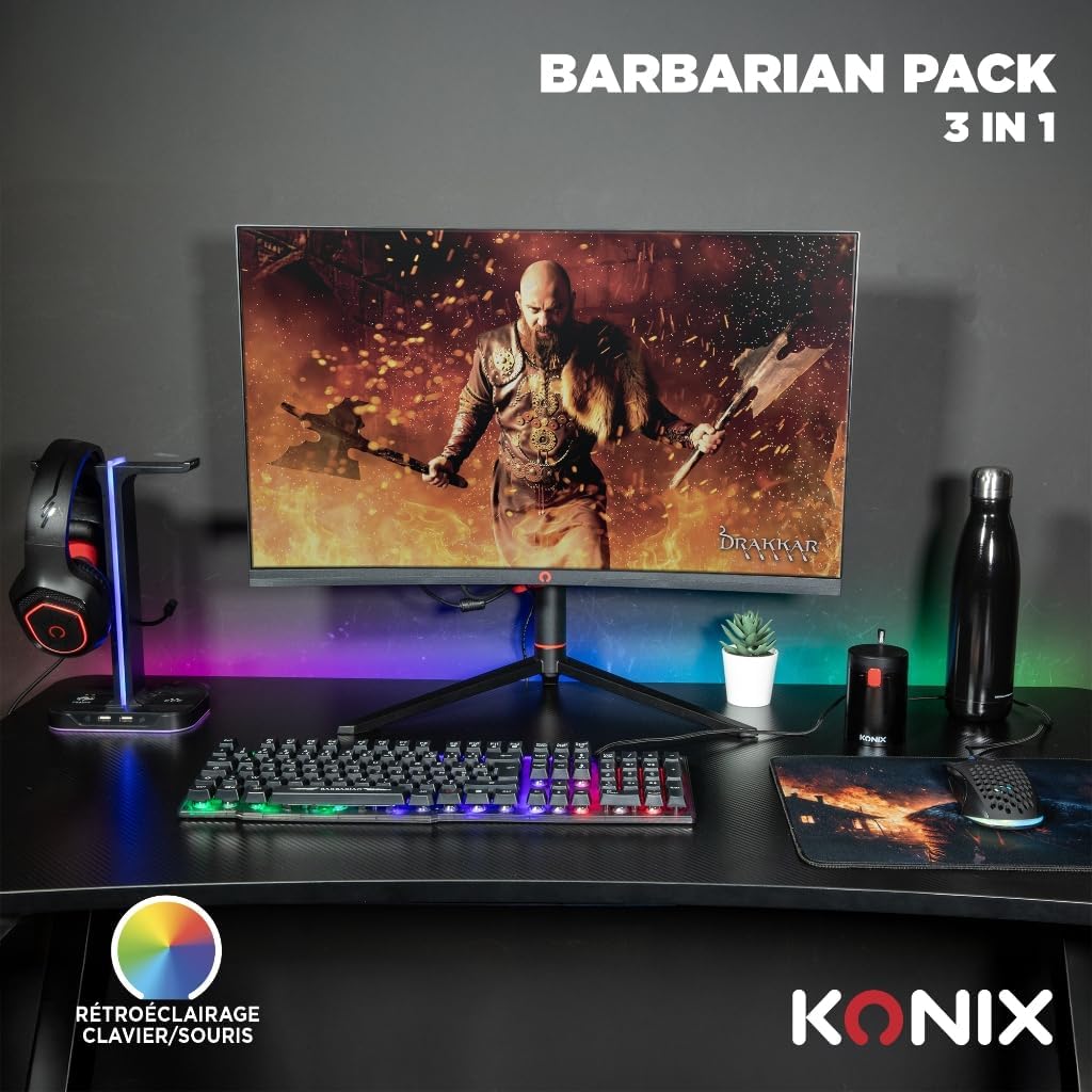Konix Drakkar Pack d'accessoires gaming Barbarian pour PC – Image 3