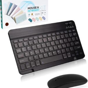 Souris et clavier Bluetooth sans fil mini 10 pouces à boutons carrés rechargeables