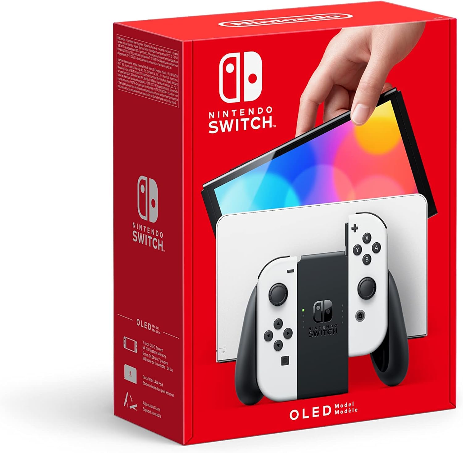 Nintendo Switch Modèle OLED Blanc-flache avec puce+micro sd 128gb+jeux
