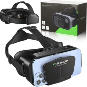VR SHINECON Casque de réalité virtuelle VR 3D VR Casque pour iPhone Android Smartphones