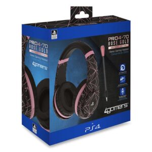 Casque 4Gamers PRO4-70 Stéréo PS4 Rose et Noir