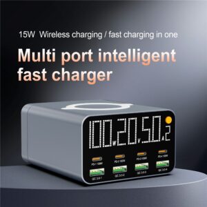 Chargeur sans fil WLX-M3 WLX-M1 QC PD USB-A USB-C 8 ports